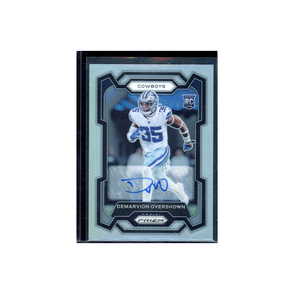 Demarvion Overshown 2023 Panini Prizm Football Silver Prizm Rookie Auto