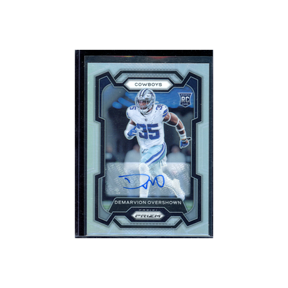 Demarvion Overshown 2023 Panini Prizm Football Silver Prizm Rookie Auto