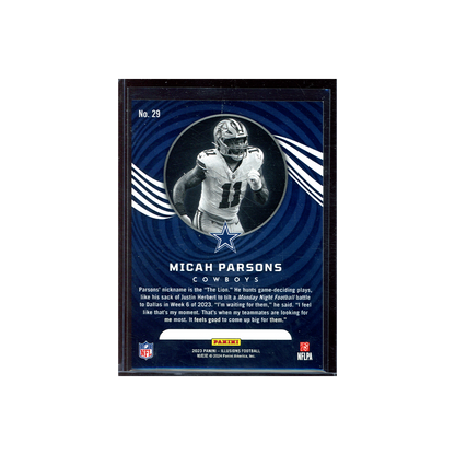 Micah Parsons 2023 Panini Illusions Football Teal /175