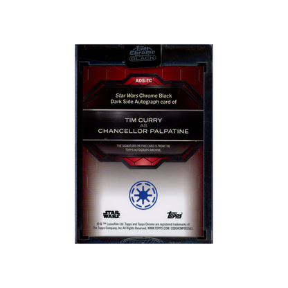 Chancellor Palpatine Star Wars Topps Chrome Black Auto /10