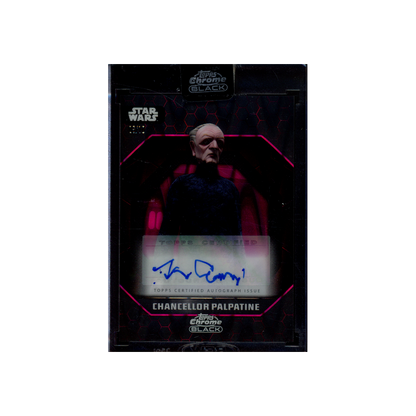 Chancellor Palpatine Star Wars Topps Chrome Black Auto /10