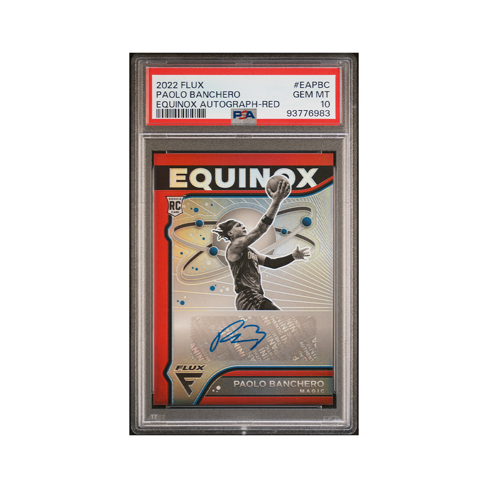 Paolo Banchero 2022-23 Panini Flux Basketball Equinox Rookie Auto Red /35 PSA 10