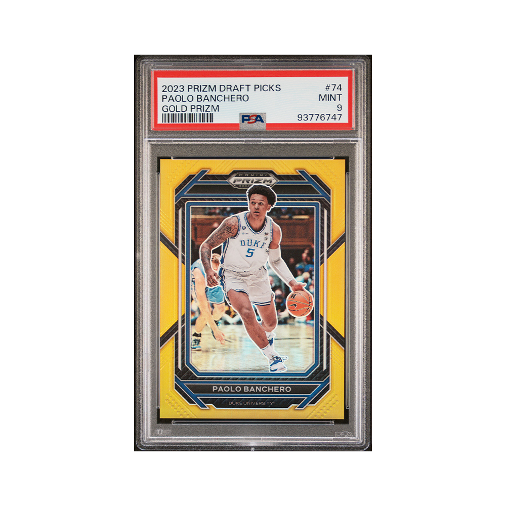 Paolo Banchero 2023 Panini Prizm Draft Picks Gold Prizm /10 PSA 9