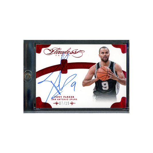 Tony Parker 2013-14 Panini Flawless Basketball Ruby Auto /15