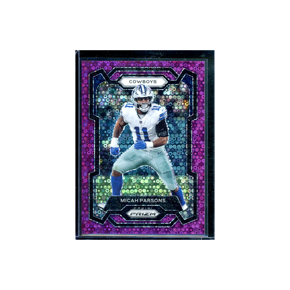 Micah Parsons 2023 Panini Prizm Football Purple No Huddle /35