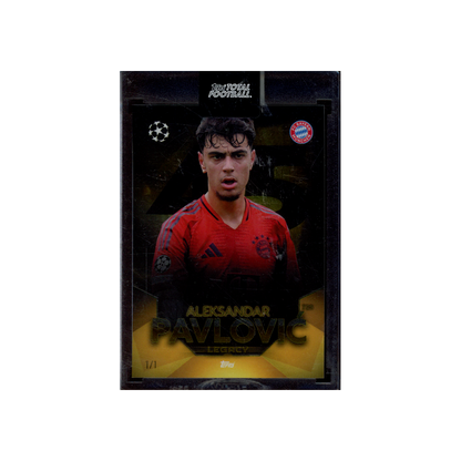 Aleksandar Pavlovic 2024 Topps Total Football Legacy Gold 1/1