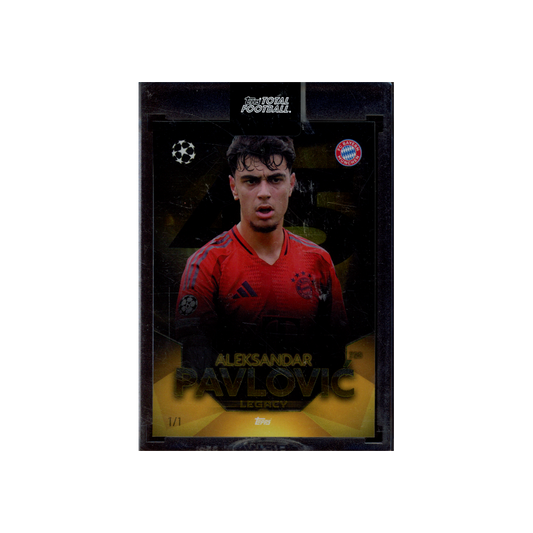 Aleksandar Pavlovic 2024 Topps Total Football Legacy Gold 1/1