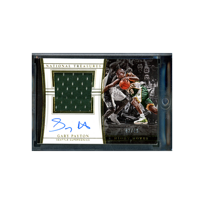 Gary Payton 2015-16 Panini National Treasures Basketball Night Moves Patch Auto /49