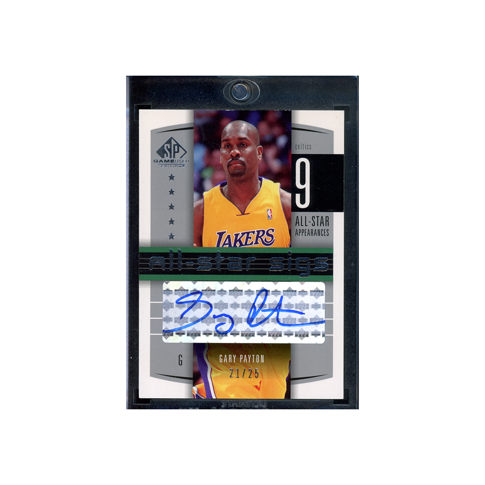 Gary Payton 2004 Upper Deck SP Game Used Basketball All-Star Sigs Auto /25