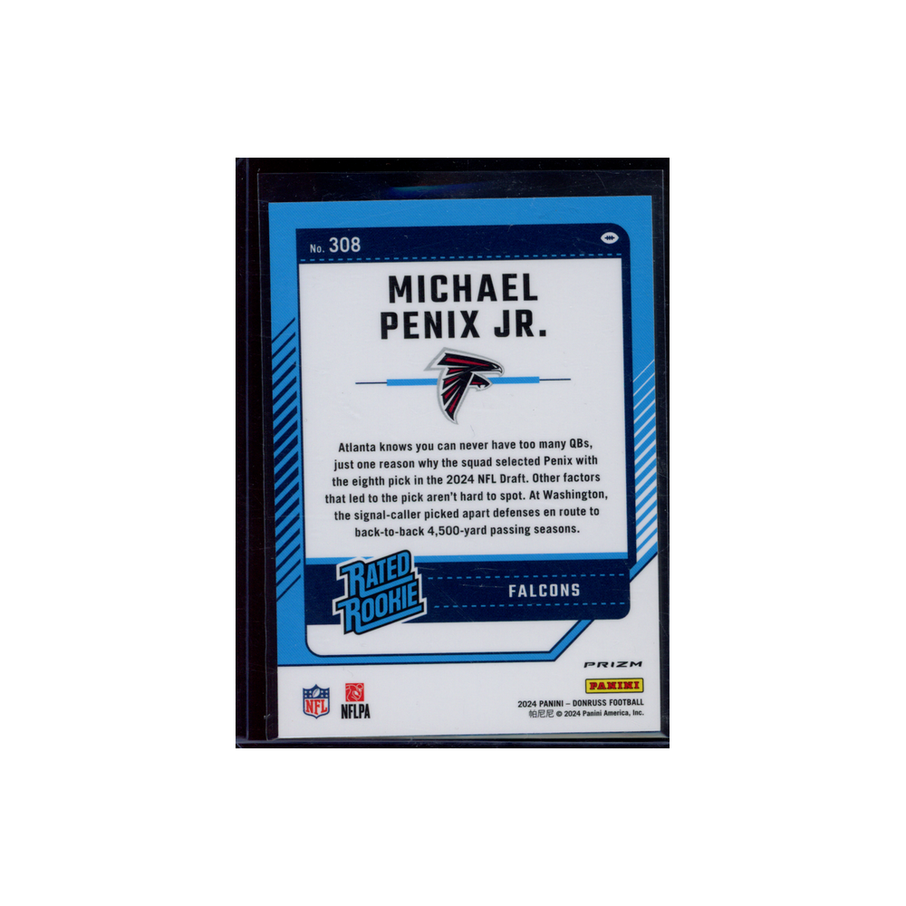 Michael Penix Jr. 2024 Panini Donruss Football Rated Rookie Optic Preview Pink
