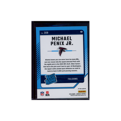 Michael Penix Jr. 2024 Panini Donruss Football Rated Rookie Optic Preview Pink