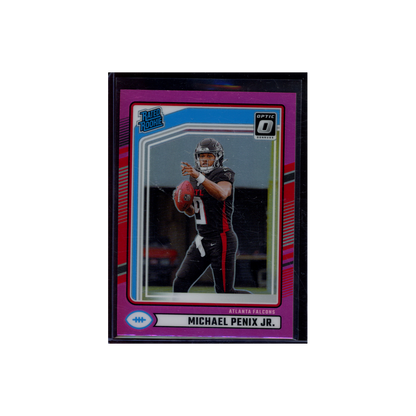 Michael Penix Jr. 2024 Panini Donruss Football Rated Rookie Optic Preview Pink