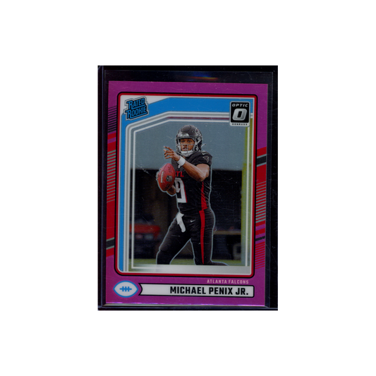 Michael Penix Jr. 2024 Panini Donruss Football Rated Rookie Optic Preview Pink