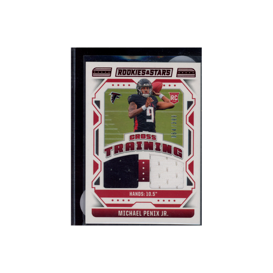 Michael Penix Jr. 2024 Panini Rookies & Stars Football Rookie Cross Training Patch /399