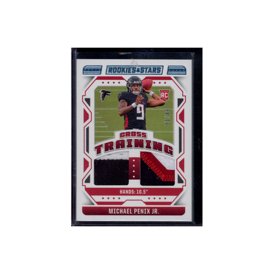 Michael Penix Jr. 2024 Panini Rookies & Stars Football Cross Training Rookie Patch /49