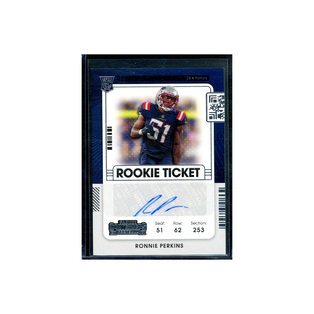 Ronnie Perkins 2021 Panini Contenders Football Rookie Ticket Auto