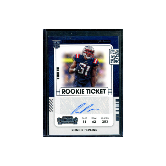 Ronnie Perkins 2021 Panini Contenders Football Rookie Ticket Auto