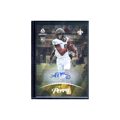 AT Perry 2023 Panini Luminance Football Rookie Auto /100