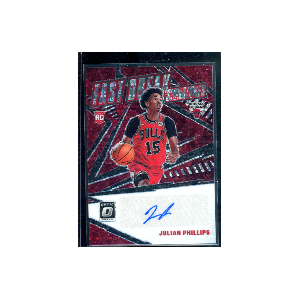 Julian Phillips 2023-24 Panini Donruss Optic Basketball Fast Break Rookie Auto