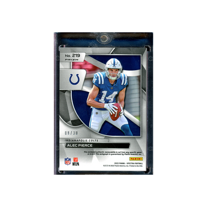 Alec Pierce 2022 Panini Spectra Football RPA /30