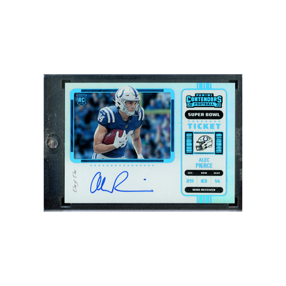 Alec Pierce 2022 Panini Contenders Football Super Bowl Ticket Variation Rookie Auto 1/1