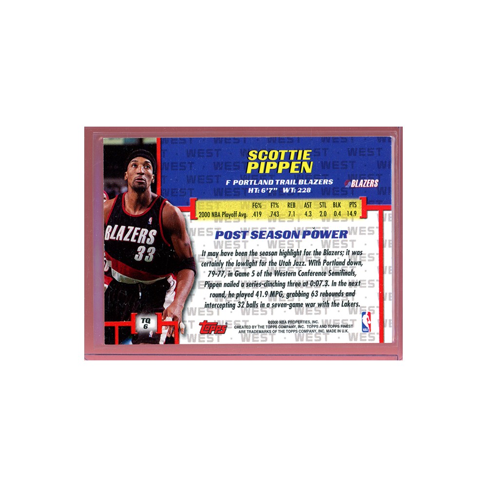 Scottie Pippen 2000 Topps Finest Basketball Title Quest