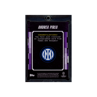 Andrea Pirlo 2024 Topps Mercurial UCC Decades Auto Purple /25