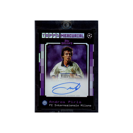 Andrea Pirlo 2024 Topps Mercurial UCC Decades Auto Purple /25