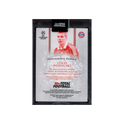 Lukas Podolski 2024 Topps Total Football Auto /25