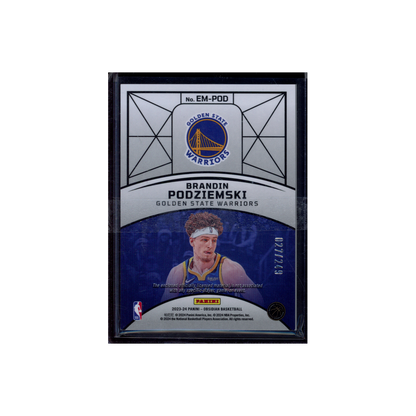 Brandin Podziemski 2023-24 Panini Obsidian Basketball Eclipse Rookie /249