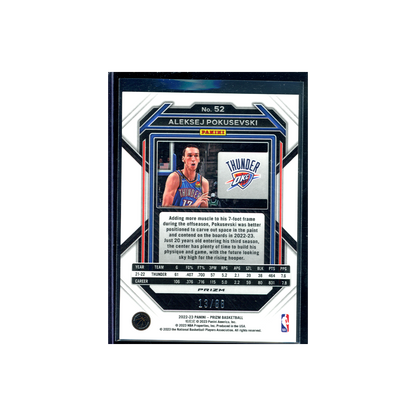 Aleksej Pokusevski 2022-23 Panini Prizm Basketball Red Choice Prizm /88