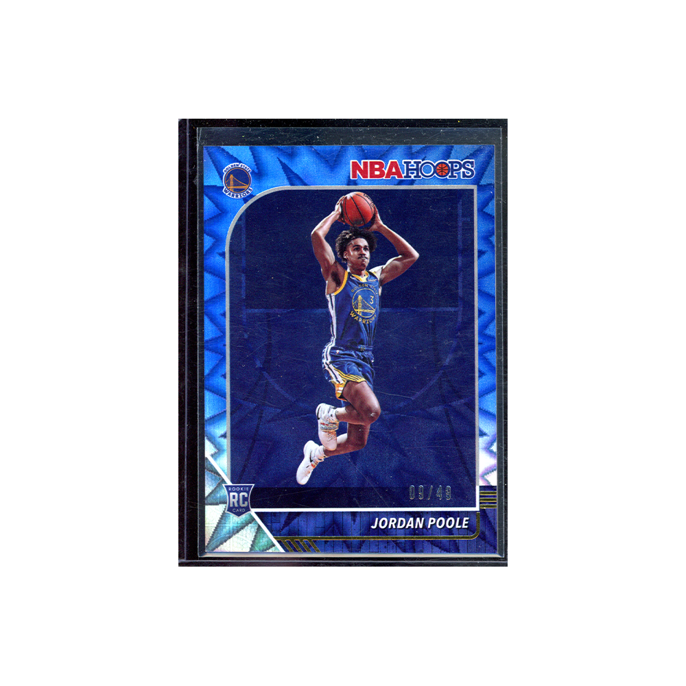 Jordan Poole 2019-20 Panini Hoops Basketball Blue Explosion Rookie /49