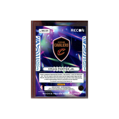 Craig Porter Jr. 2023-24 Panini Recon Basketball Rookie Car /25