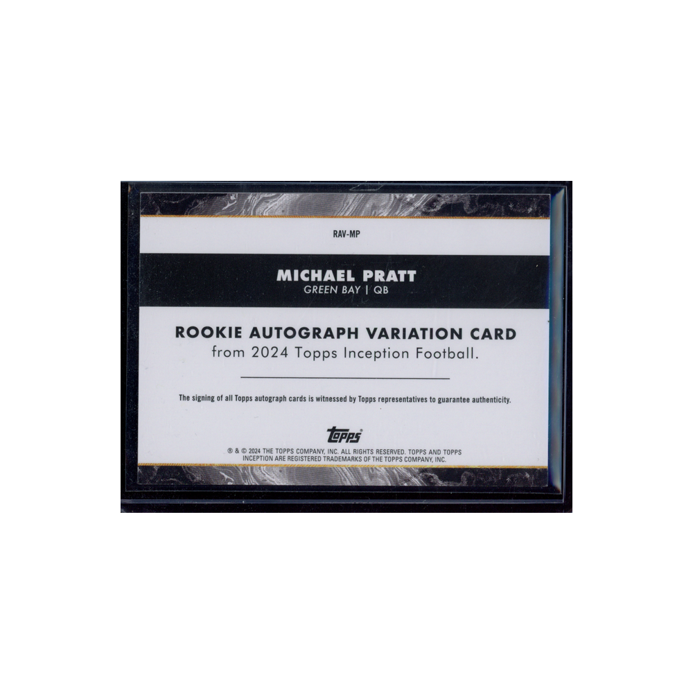 Michael Pratt 2024 Topps Inception Football Rookie On-Card Auto