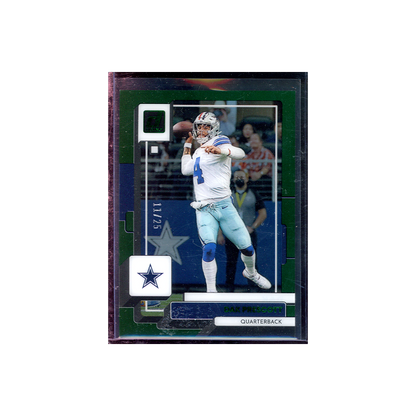 Dak Prescott 2022 Panini Clearly Donruss Football Green /25