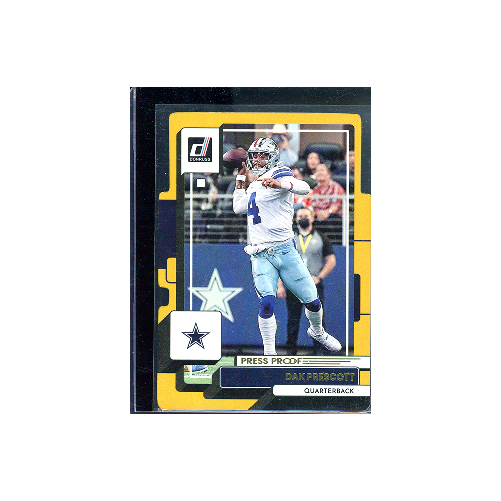 Dak Prescott 2022 Panini Donruss Football Gold Die-Cut /25