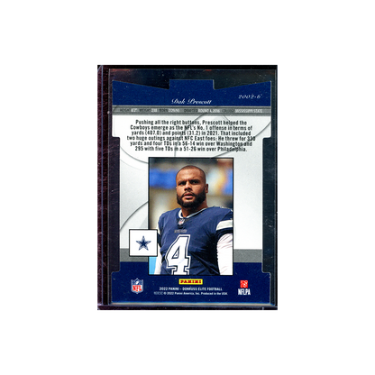 Dak Prescott 2022 Panini Donruss Elite Football Aspirations Die-Cut Red /96