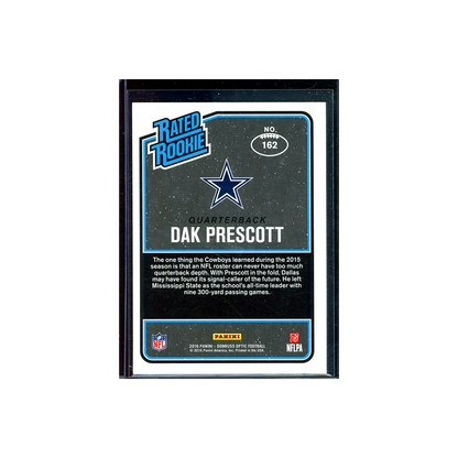 Dak Prescott 2016 Panini Donruss Optic Football Rated Rookie