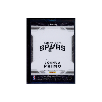 Joshua Primo 2021-22 Panini Donruss Basketball Next Day Autograph
