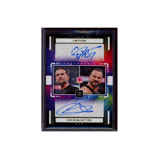 CM Punk & Drew McIntyre 2024 Panini Photogenic WWE Dual Auto /25