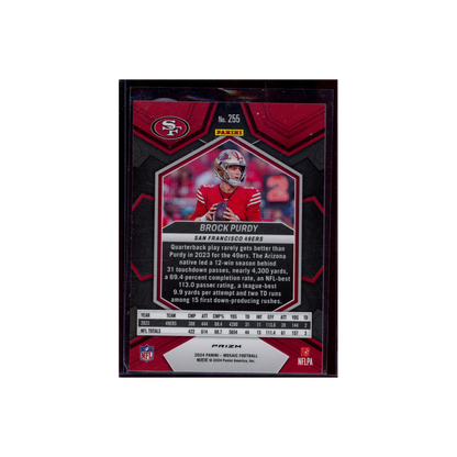 Brock Purdy 2024 Panini Mosaic Football National Pride Pink Camo