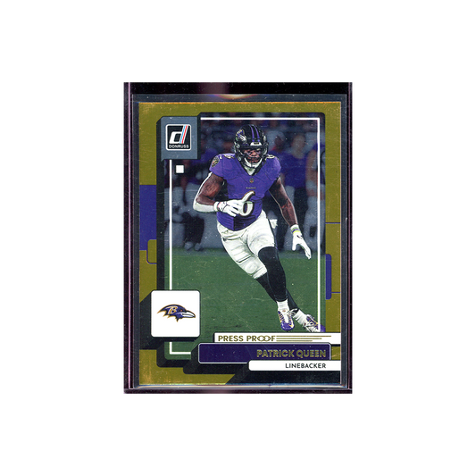 Patrick Queen 2022 Panini Donruss Football Press Proof Gold /50