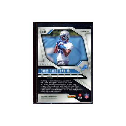 Ennis Rakestraw Jr. 2024 Panini Prizm Football Rookie Orange /249