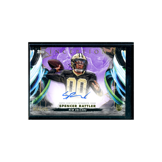 Spencer Rattler 2024 Topps Inception Football Rookie Auto Purple /125