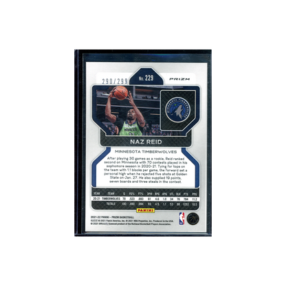 Naz Reid 2021-22 Panini Prizm Basketball Red Prizm /299