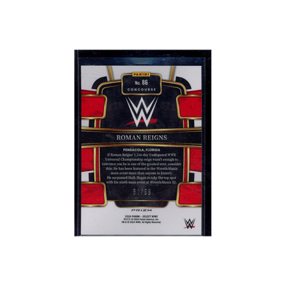 Roman Reigns 2024 Panini Select WWE Red Wave /99