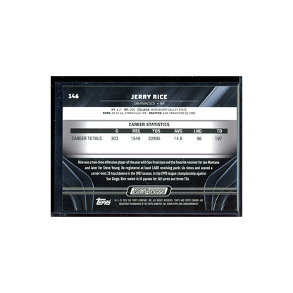 Jerry Rice 2023 Topps Composite Football Chrome Black Green /99