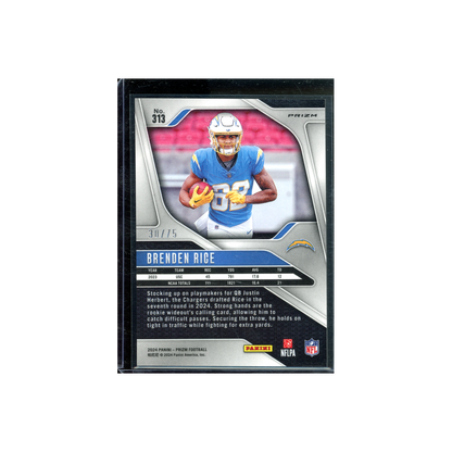 Brenden Rice 2024 Panini Prizm Football No Huddle Red Prizm Rookie /75