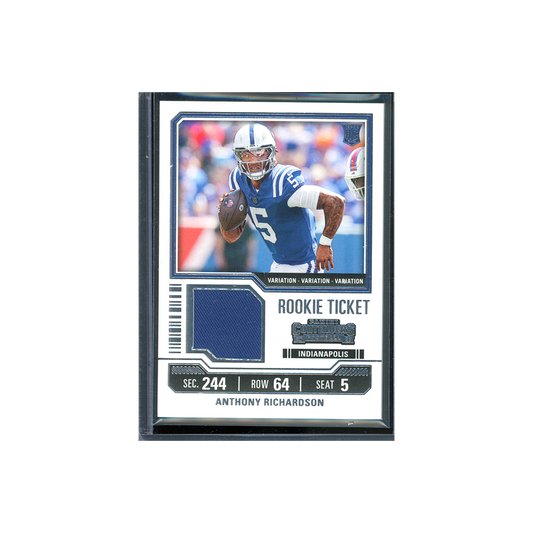 Anthony Richardson 2023 Panini Contenders Football Rookie Ticket Patch Variation