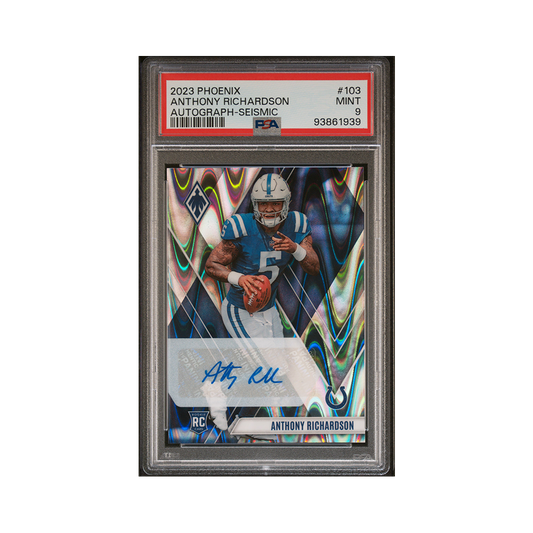 Anthony Richardson 2023 Phoenix Football Rookie Auto Seismic /25 PSA 9